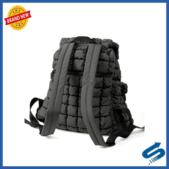 Lightweight Quilted Backpack 18L Capacity Travel Gym Bag Drawstring Pockets